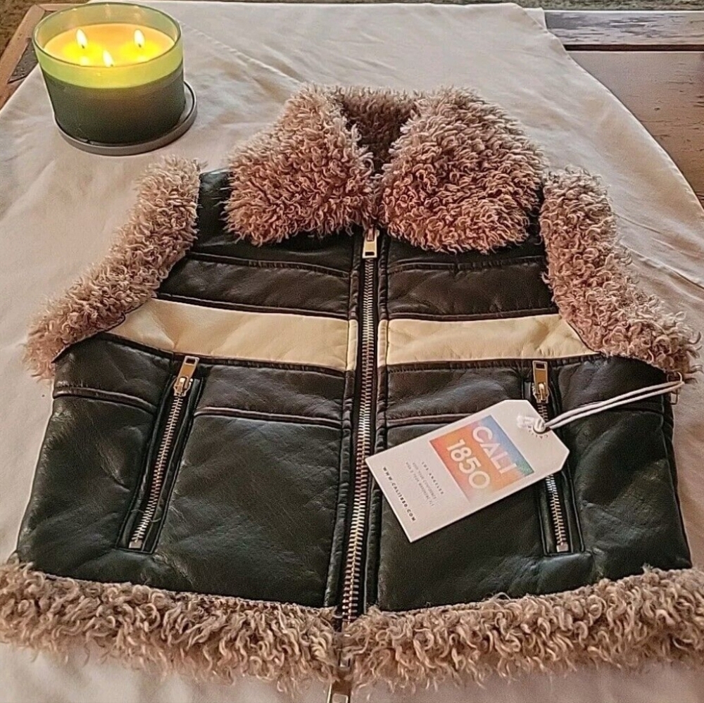 Women's Cali 1850 Faux Fur Vest Size XS